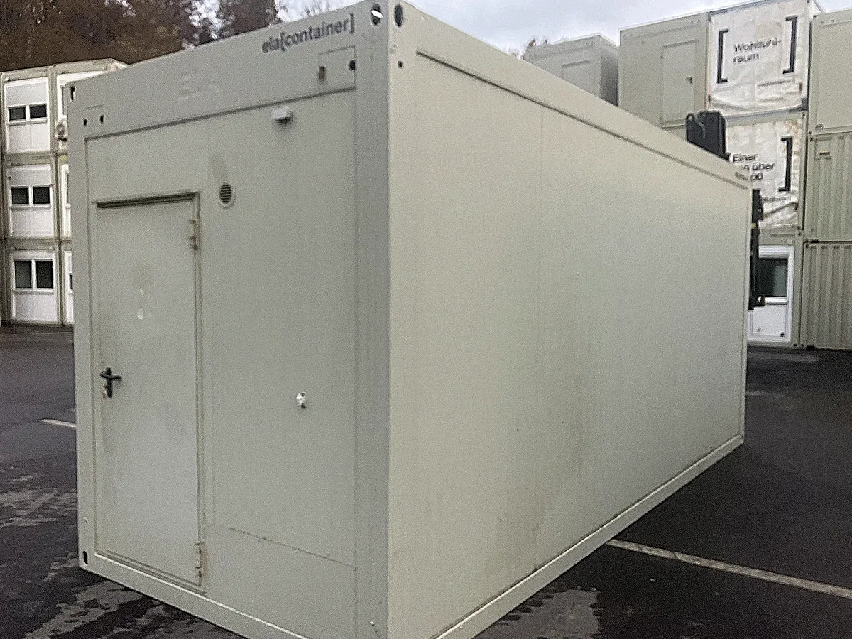 20 fuß bürocontainer gebraucht mit eingangstür und containerbauweise