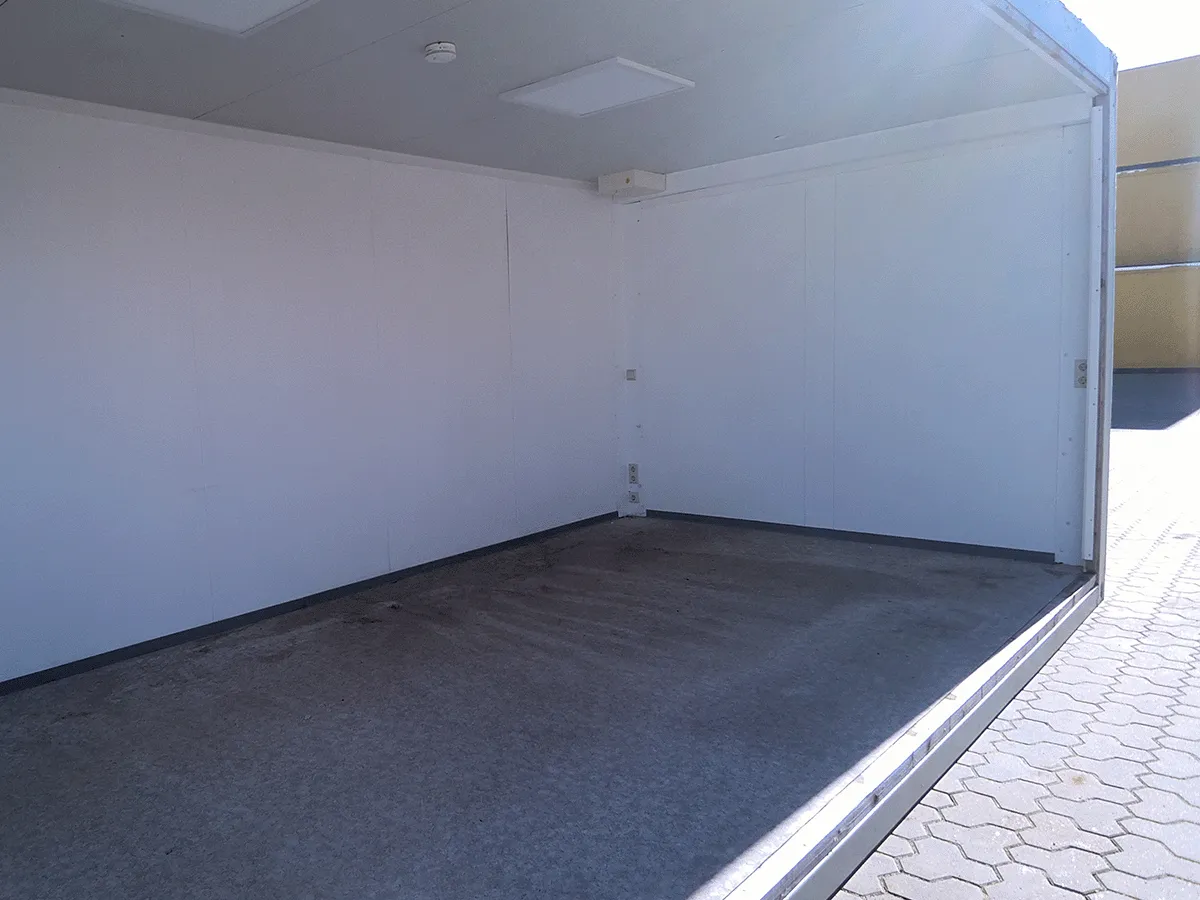 innenraum buerocontainer mit offener seite pvc boden modulcontainer buero