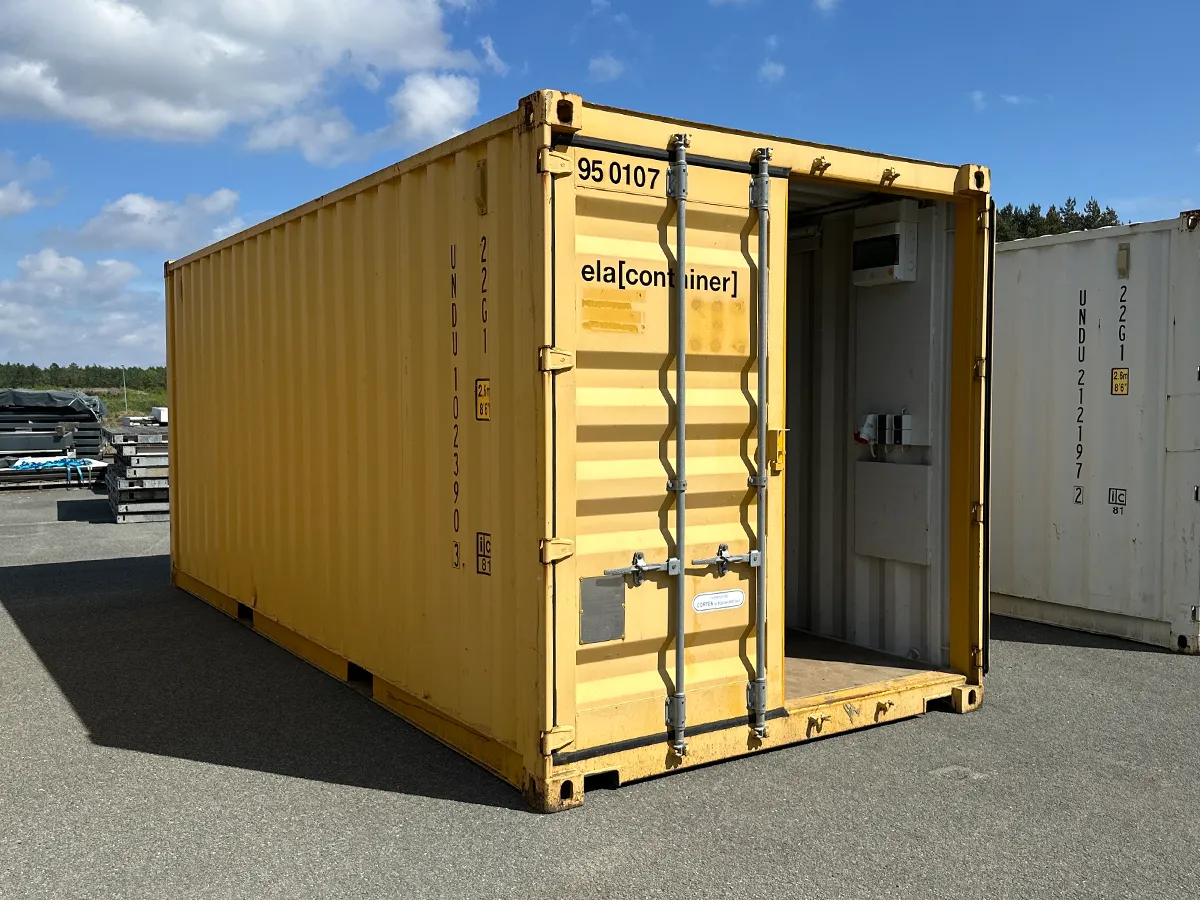 20 Fuß Lagercontainer mit Regal und Elektroinstallation