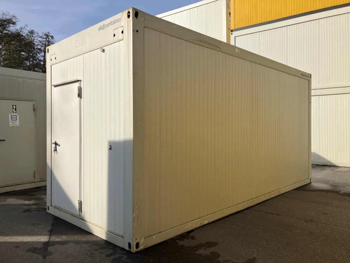 20 fuß bürocontainer gebraucht mit eingangstür und robuster bauweise