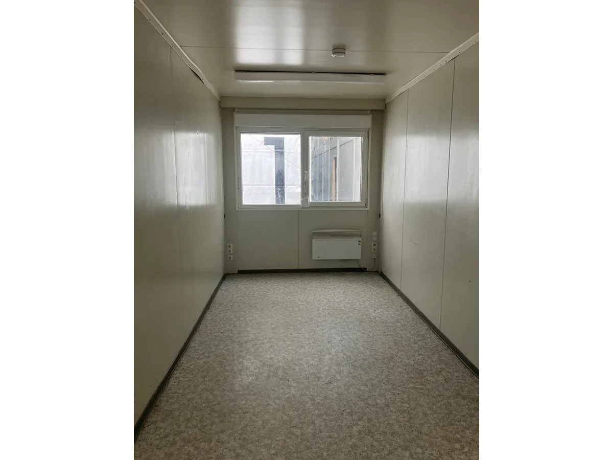 innenraum 20 fuß bürocontainer gebraucht mit pvc boden und fenster