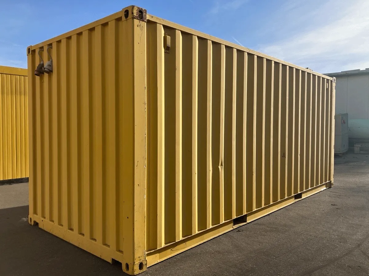 20 fuß lagercontainer gebraucht gelb mit robuster stahlkonstruktion