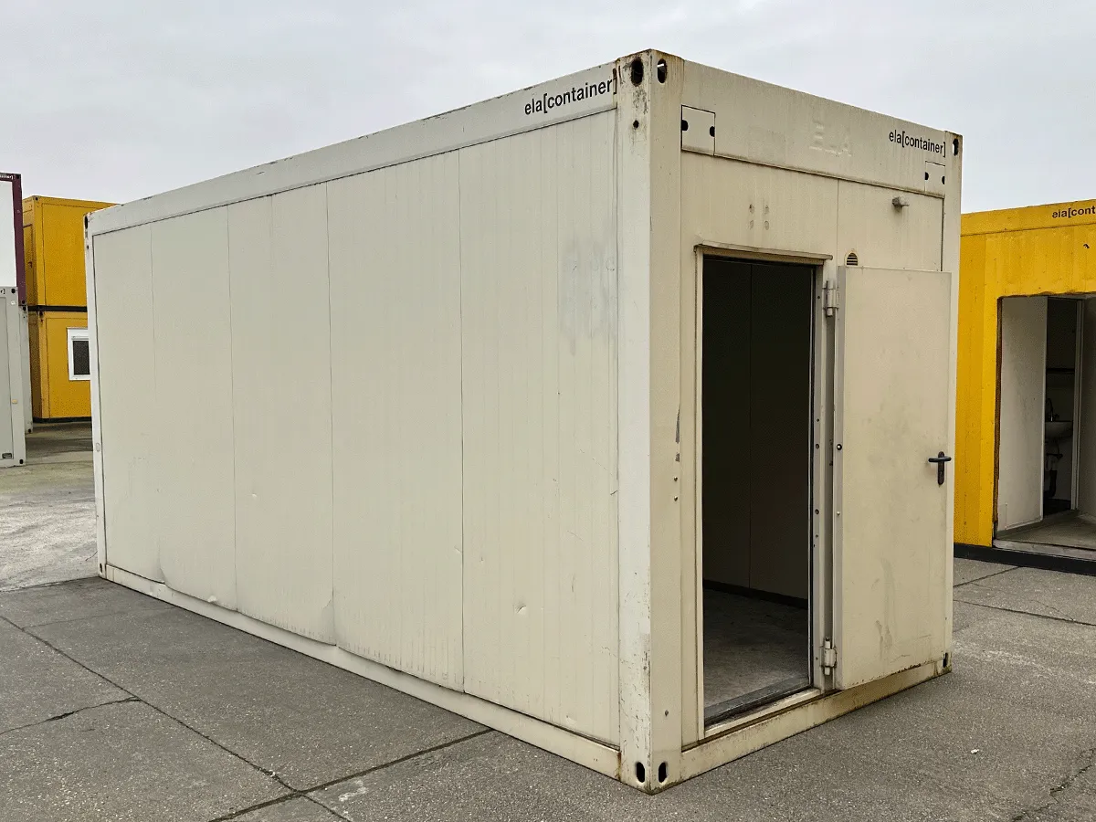 gebrauchter 20 fuß bürocontainer mit seiteneingang und geschlossener bauweise