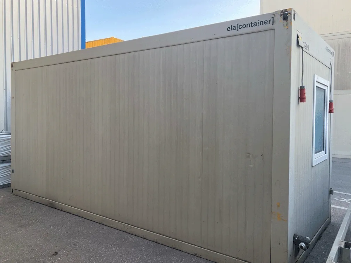 Sanitärcontainer außen grau lang