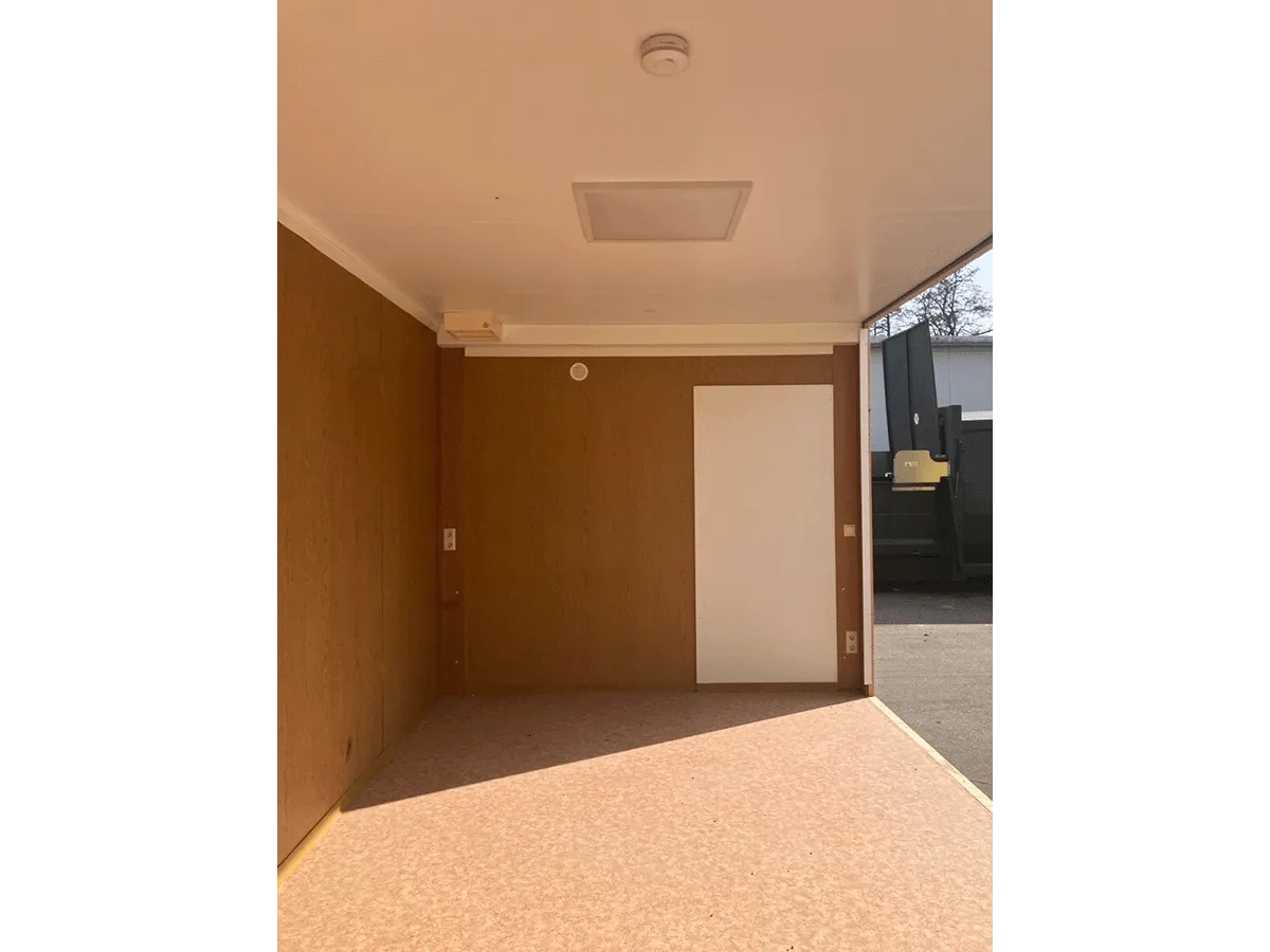 innenraum buerocontainer mit offener seite pvc boden modulcontainer buero